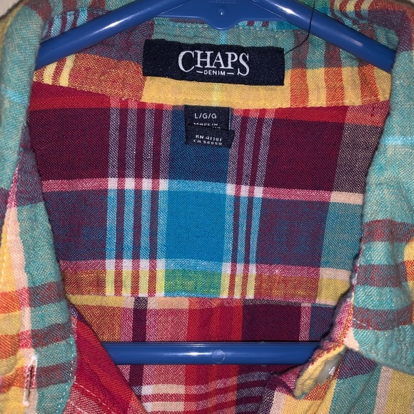 Chaps Multicolored buttoned blouse - Picture 4 of 5